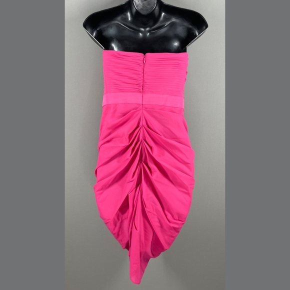 NEW Cache Dress Womens 10 pink strapless cocktail classic formal - Picture 7 of 9